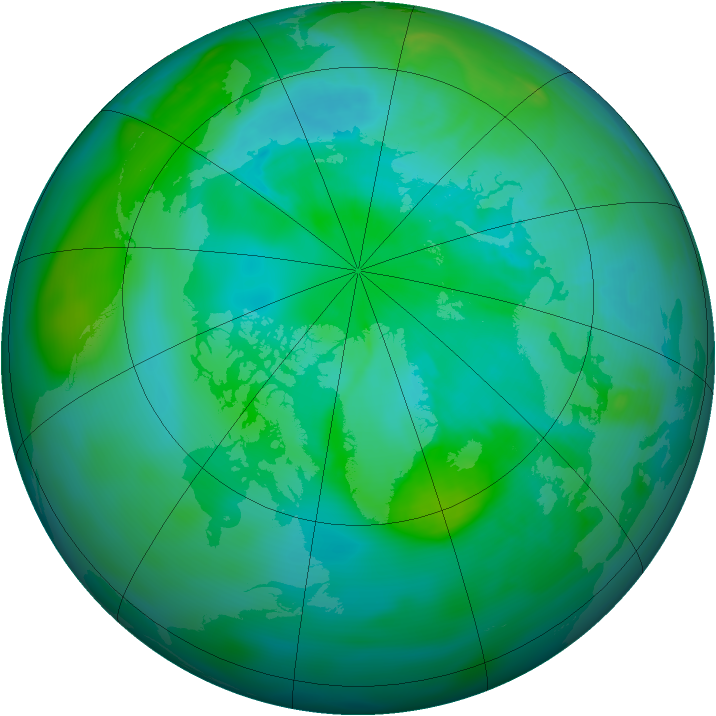 Arctic ozone map for 24 August 2008